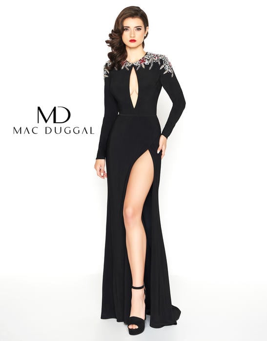 Mac Duggal Black White Red 12103R