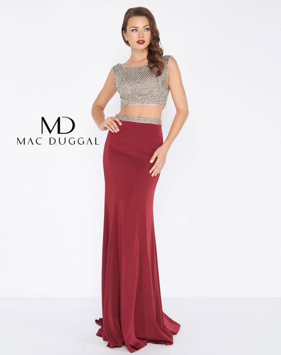 Mac Duggal Black White Red 20063R