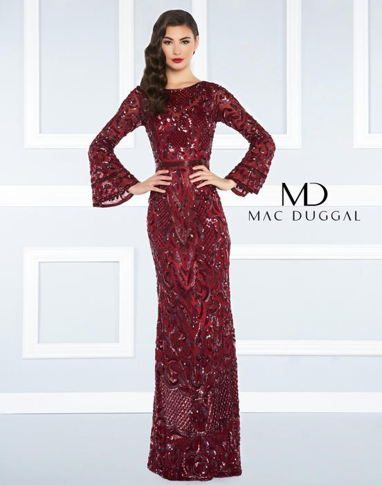 Mac Duggal Black White Red 4576R